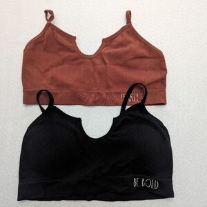 Two Rae Dunn bralettes size L